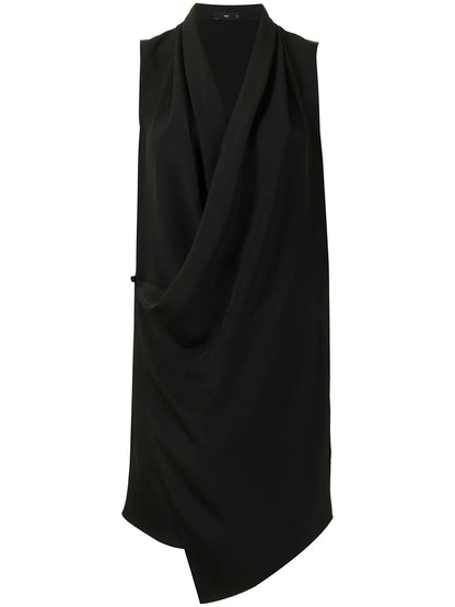 Draped Sleeveless Mini Dress