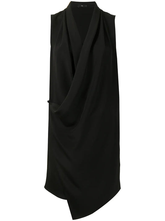 Draped Sleeveless Mini Dress