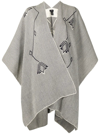 Double V-Neck Merino Shawl