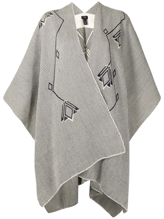 Double V-Neck Merino Shawl