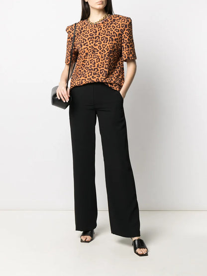 Wide-Leg Pull-On Trousers