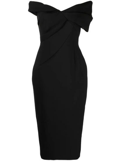 Matteo Drape-Detail Asymmetric Dress