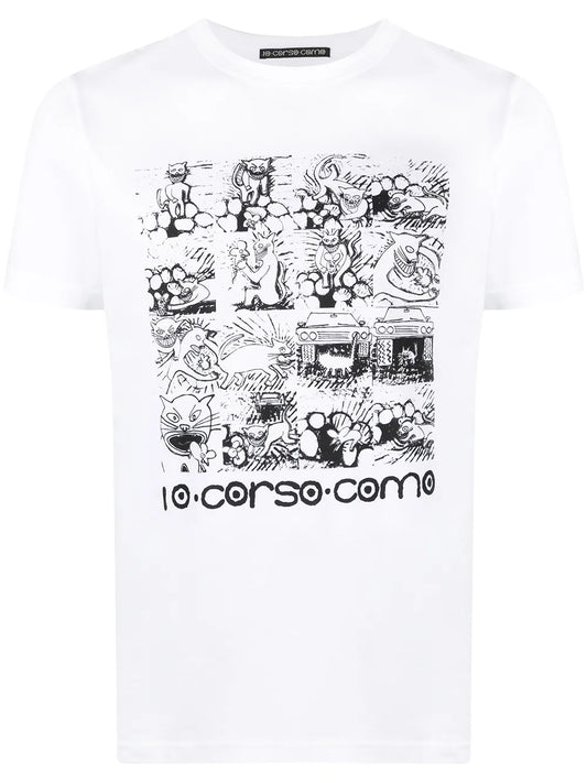 Graphic Print Short-Sleeved T-Shirt