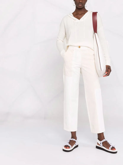 Chain Trim Cashmere Hoodie