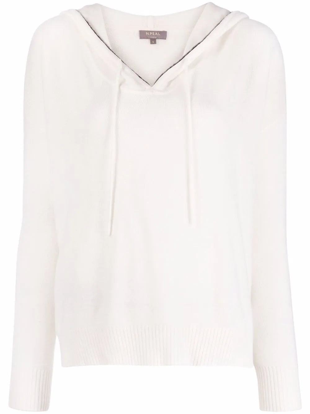 Chain Trim Cashmere Hoodie