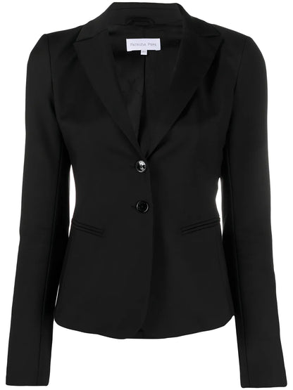 Fitted Notched Lapel Blazer