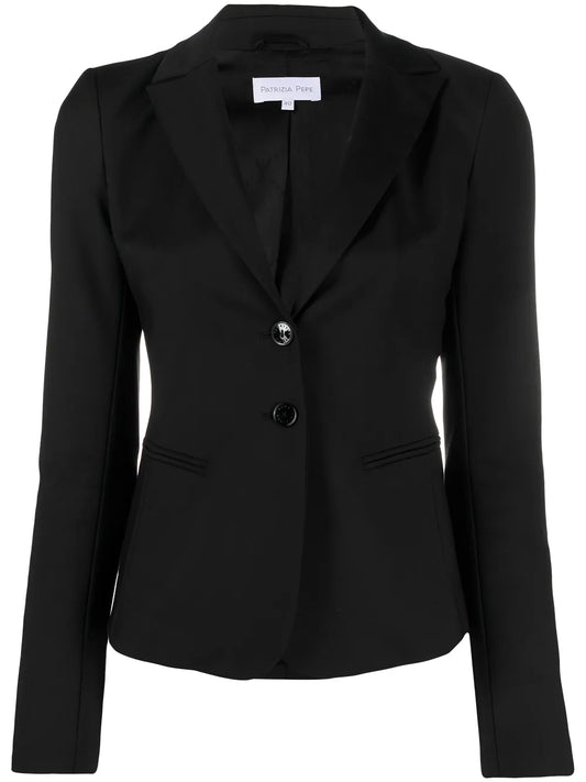 Fitted Notched Lapel Blazer
