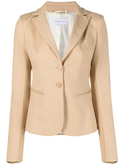 Fitted Notched Lapel Blazer
