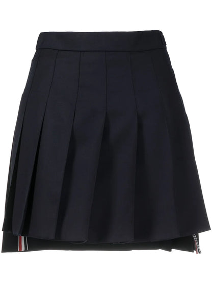 Dropped Back Mini Pleated Skirt