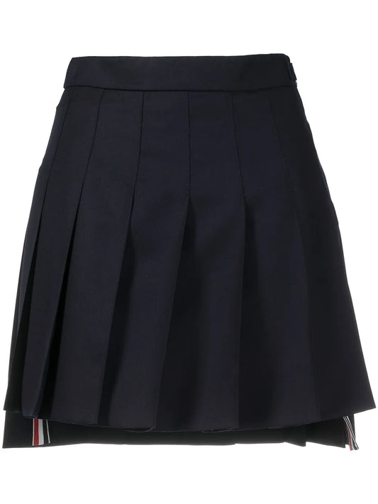 Dropped Back Mini Pleated Skirt