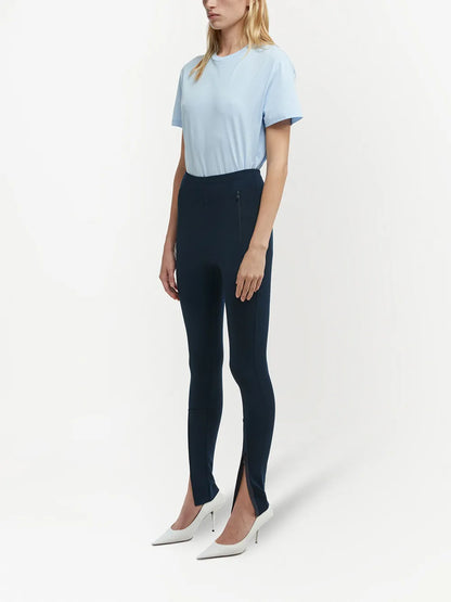Front Ankle-Zip Leggings