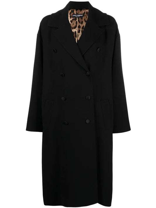 Double-Breasted Virgin Wool-Blend Coat