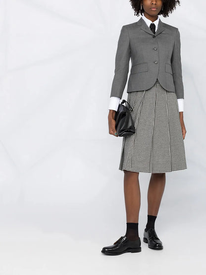 Notched-Lapel Single-Breasted Blazer