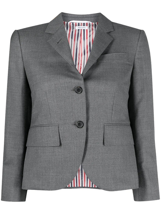 Notched-Lapel Single-Breasted Blazer