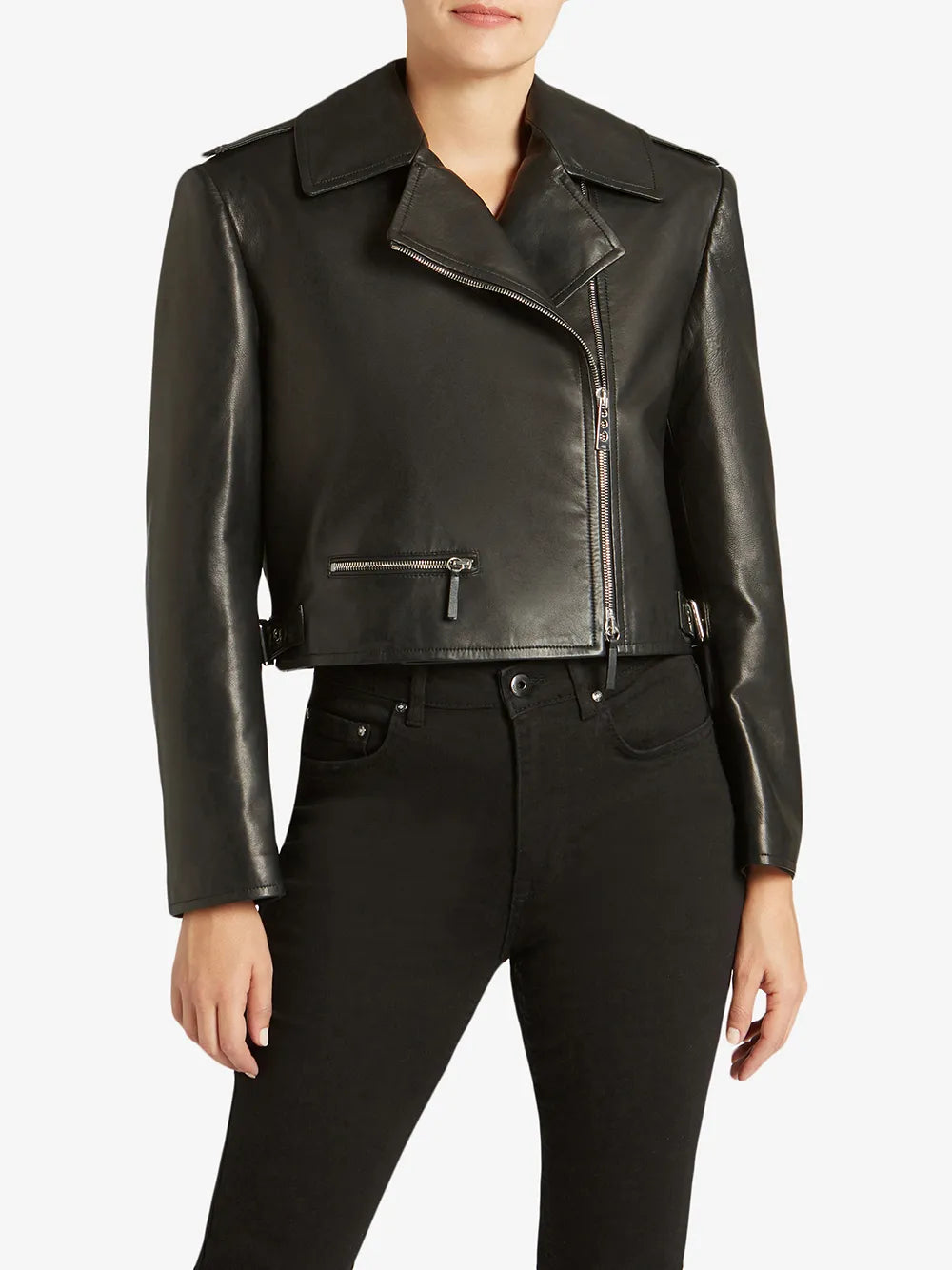 Cropped Biker Jacket