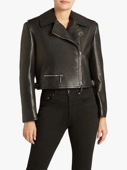 Cropped Biker Jacket