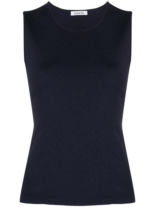 Round-Neck Sleeveless Tank Top