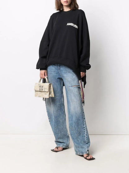 Logo-Print Drawstring Sweatshirt
