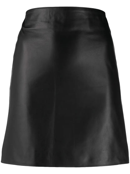 Polished-Finish High-Waisted Skirt