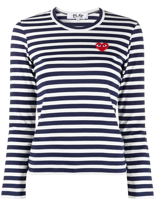 Striped Print Long-Sleeve T-Shirt