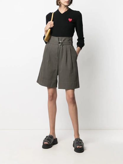 Motif V-Neck Jumper