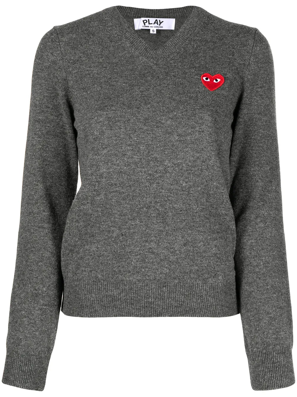 Embroidered Motif V-Neck Jumper