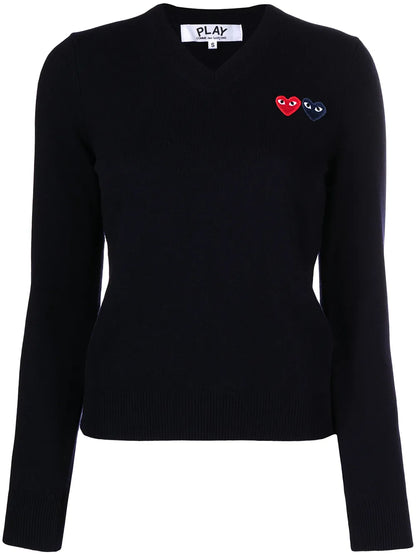 Double Heart Motif Jumper