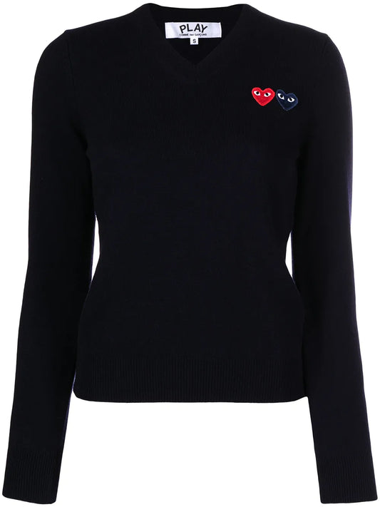 Double Heart Motif Jumper