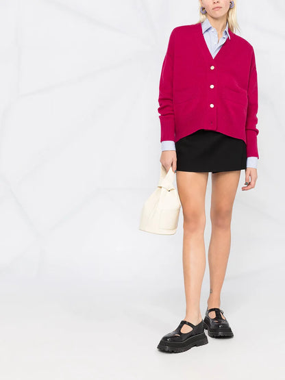 Rib-Trimmed Cashmere Cardigan
