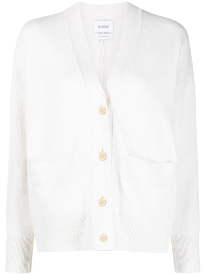 Rib-Detail Cashmere Cardigan