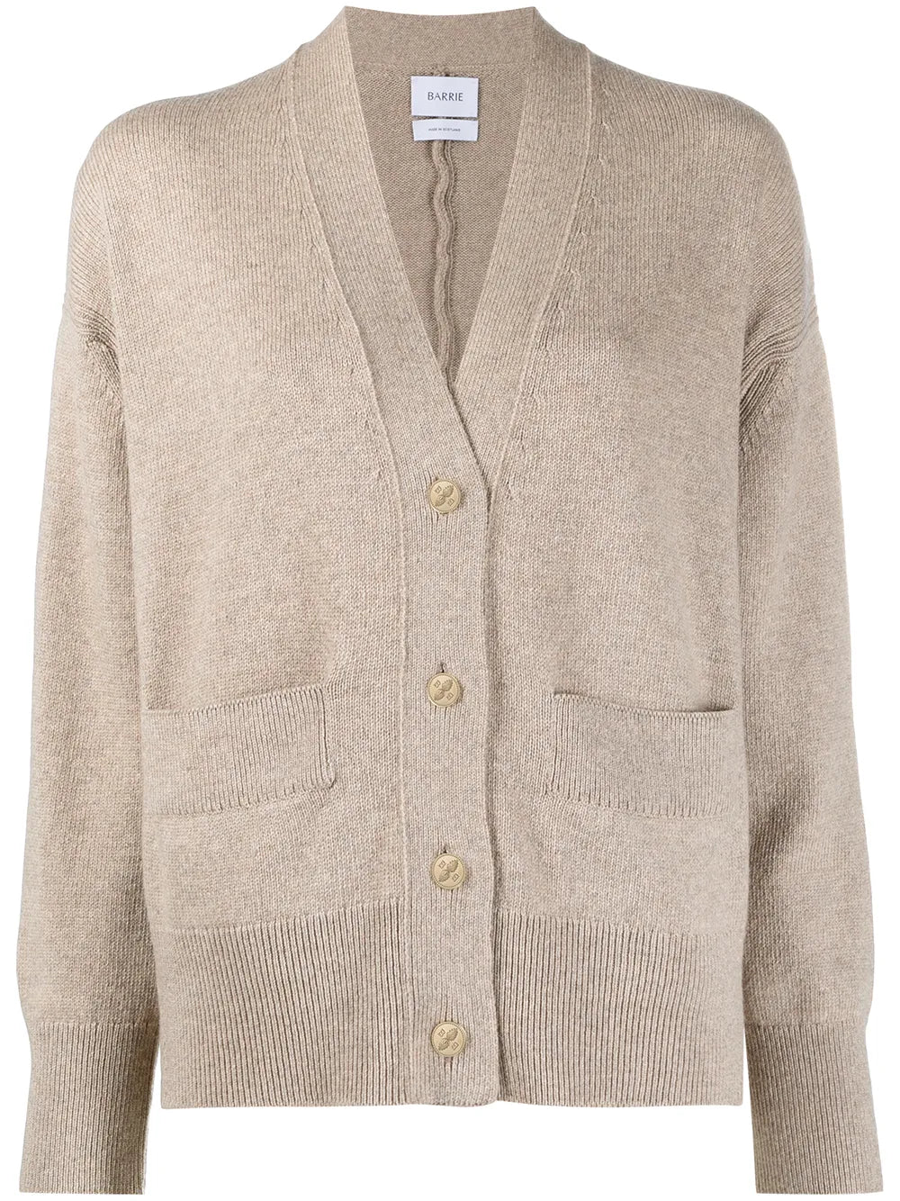 Rib-Detail Cashmere Cardigan