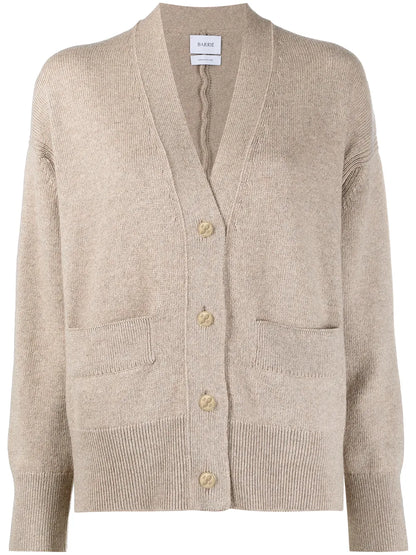Rib-Detail Cashmere Cardigan