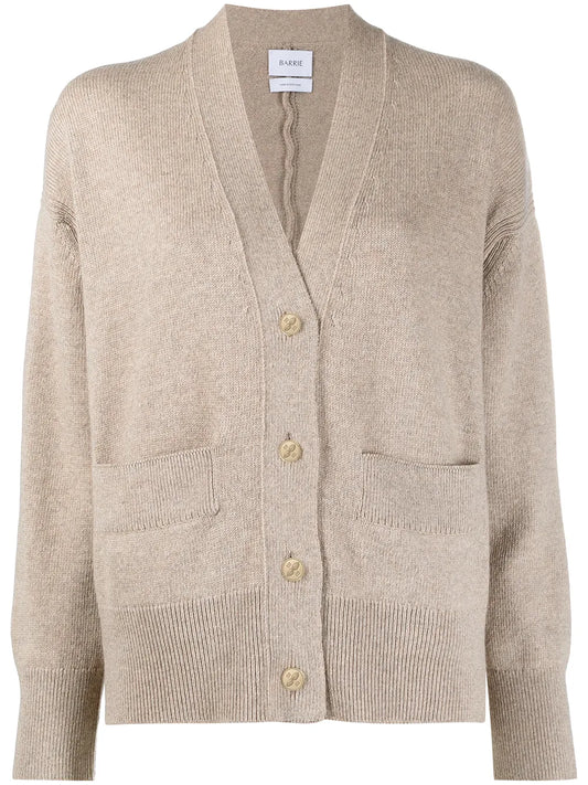 Rib-Detail Cashmere Cardigan