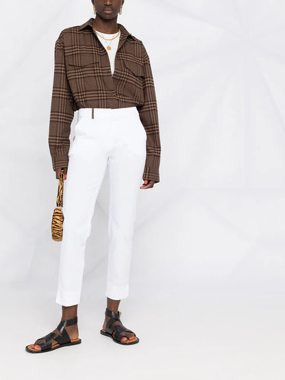 High-Waisted Tapered Trousers