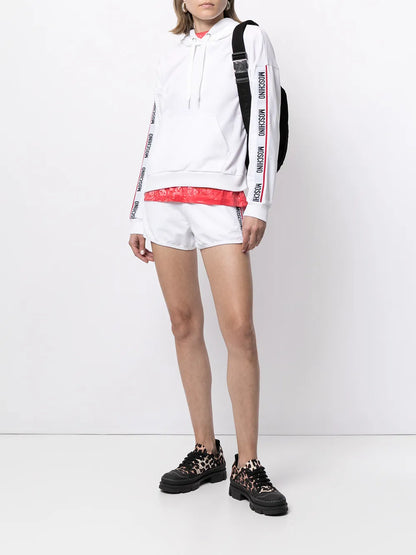 Logo-Stripe Drawstring Hoodie