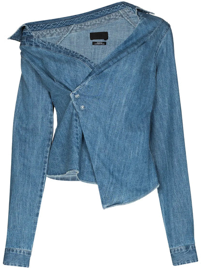 Lizbeth Asymmetric Denim Shirt