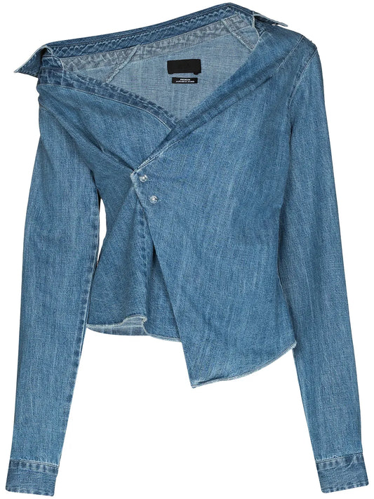 Lizbeth Asymmetric Denim Shirt