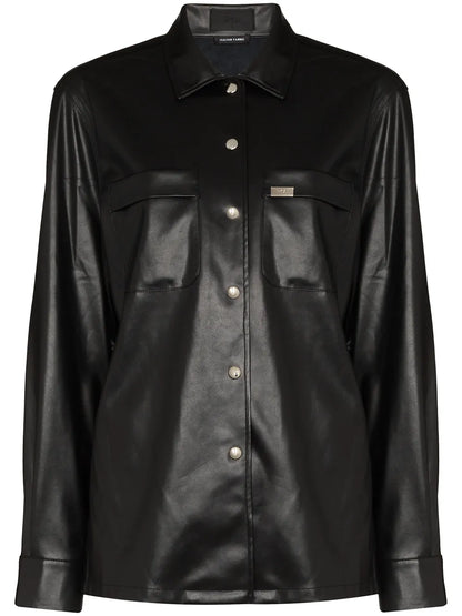 Barry Faux-Leather Shirt