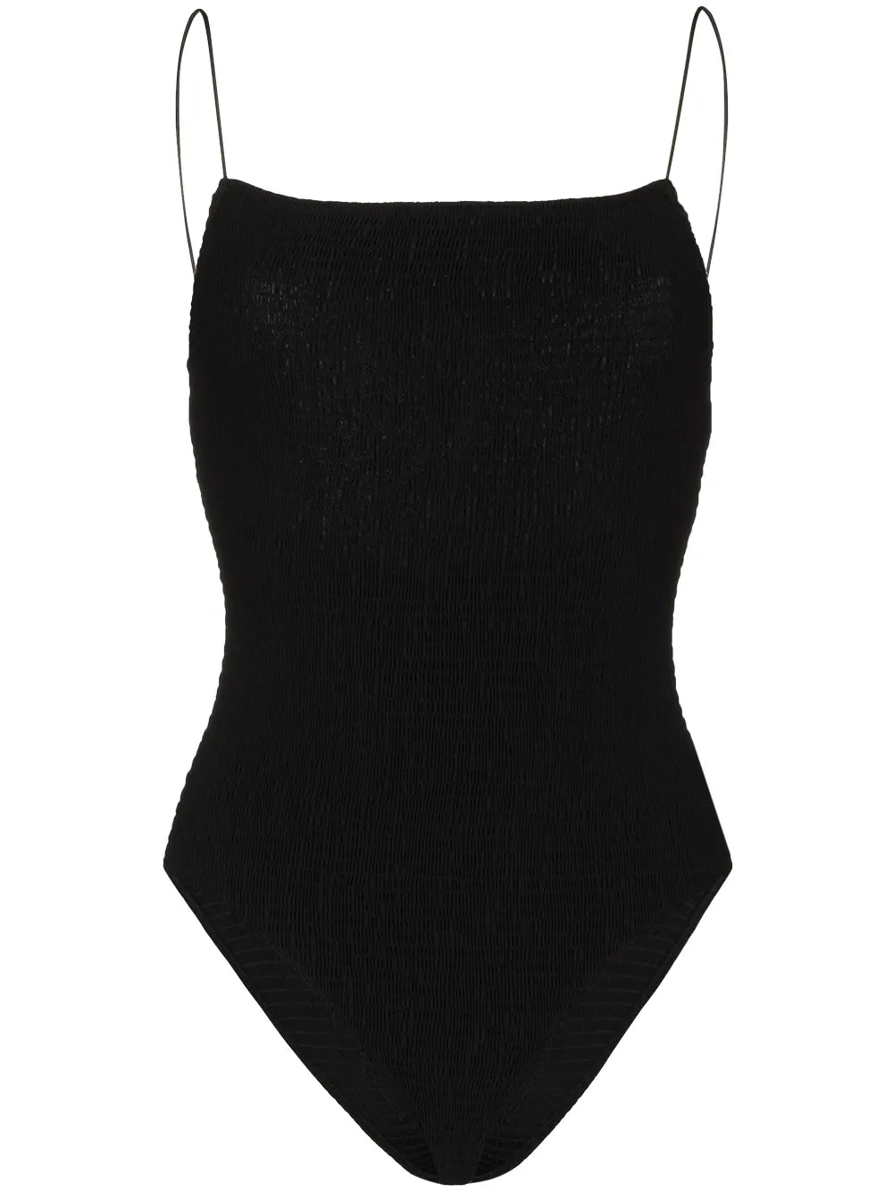 Smocked-Details Swimsuit