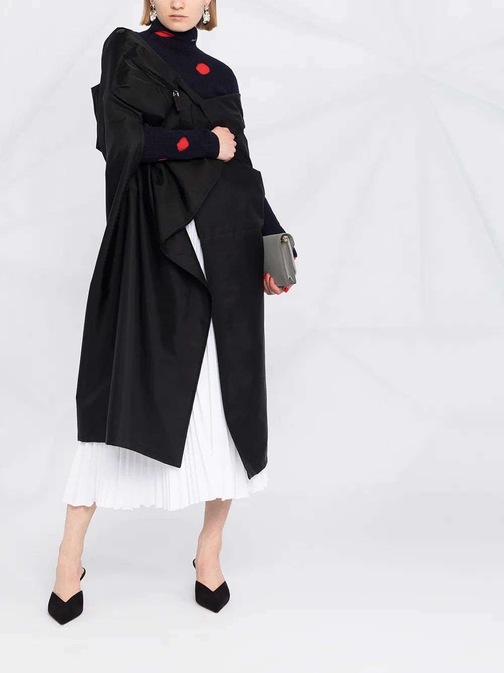 Re-Nylon Gabardine Cape