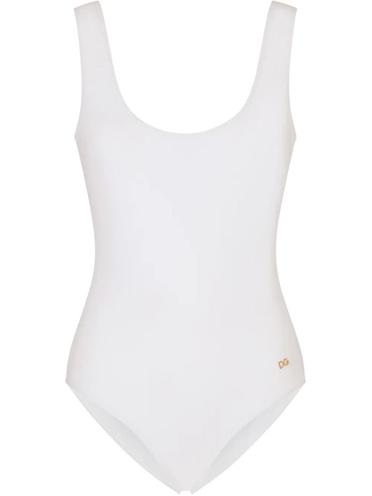 Logo-Tag Scoop-Back Swimsuit