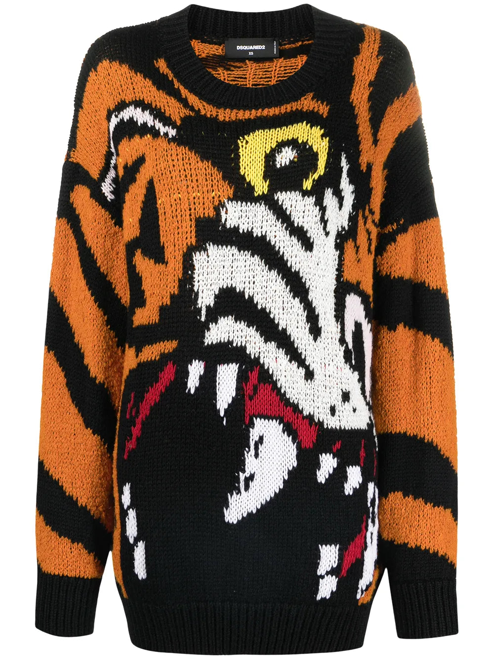 Tiger-Intarsia Jumper