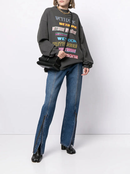 Oversized Logo Print Sweatshirt
