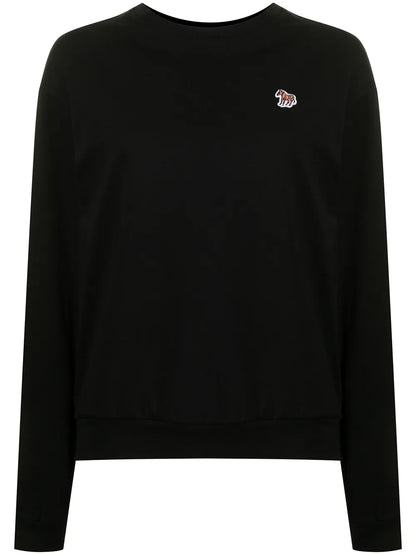 Zebra-Motif Organic-Cotton Sweater