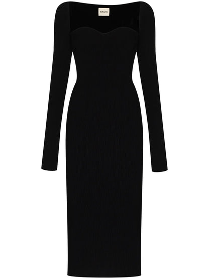 Beth Ribbed-Knit Dress