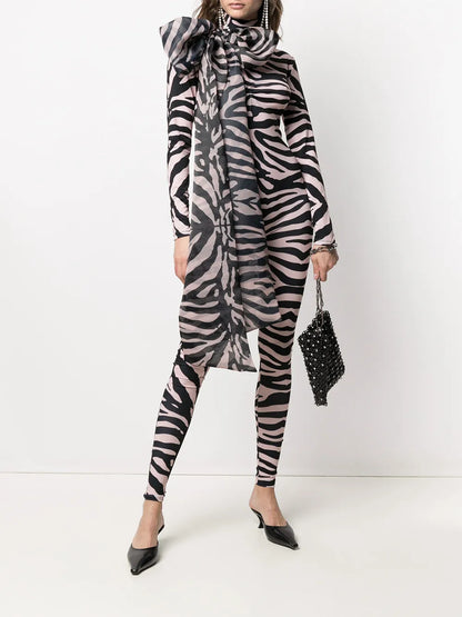 Zebra Print Stretch Bodysuit