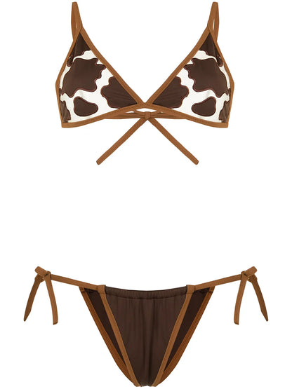 Skye Cow-Pattern Bikini