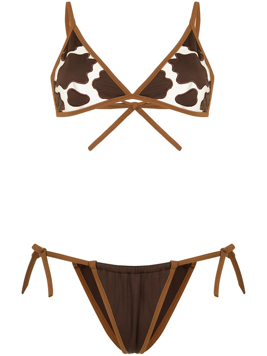 Skye Cow-Pattern Bikini