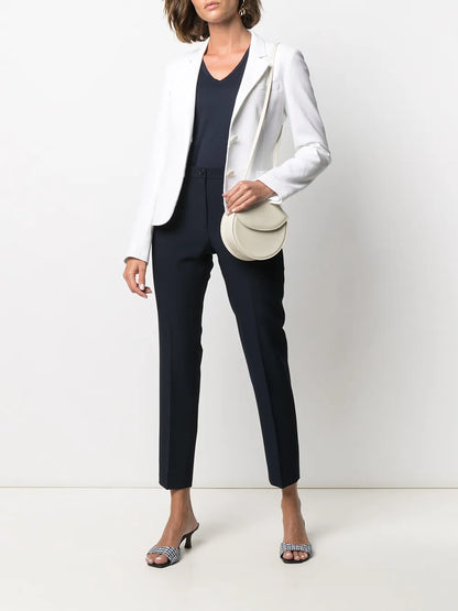 Cropped Slim-Cut Trousers