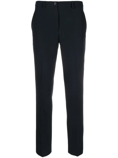 Cropped Slim-Cut Trousers